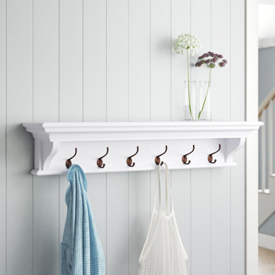 Wayfair coat hooks with shelf sale